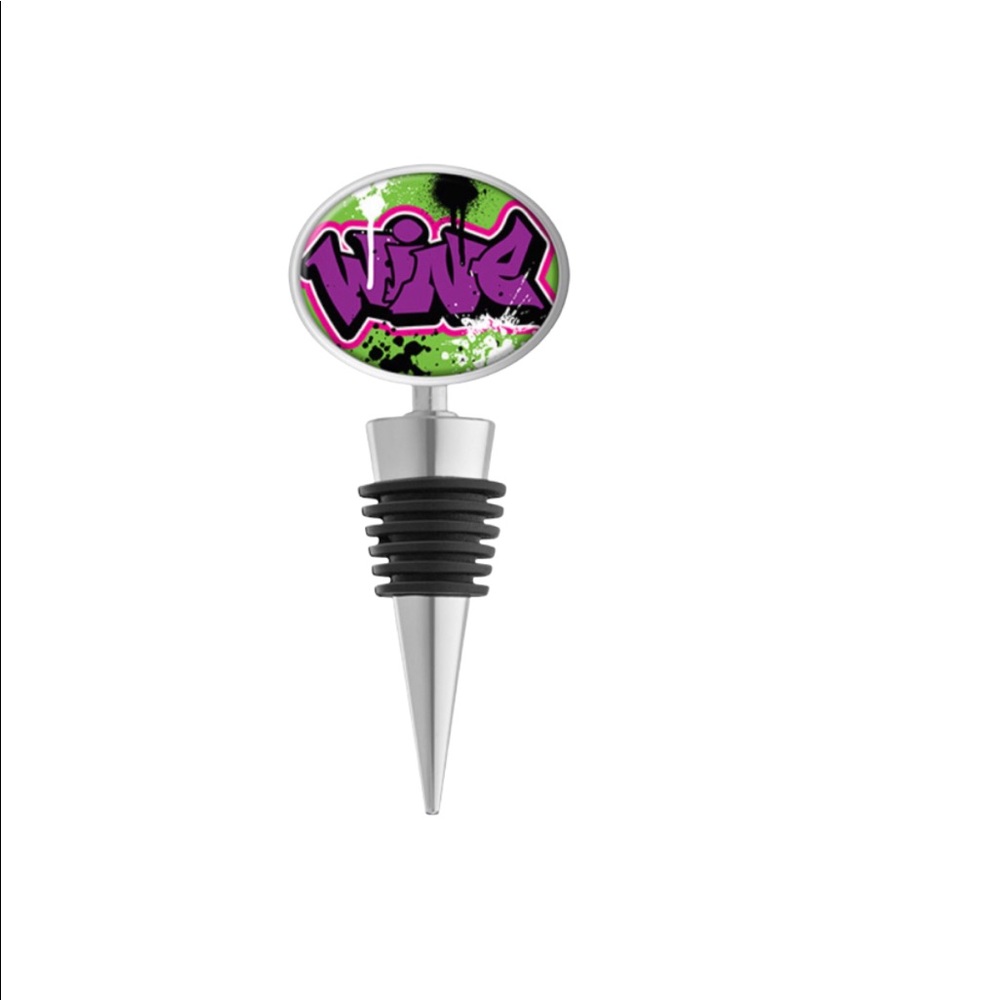 🛍 3/$20 Graffiti Wine Enamel Bottle Stopper